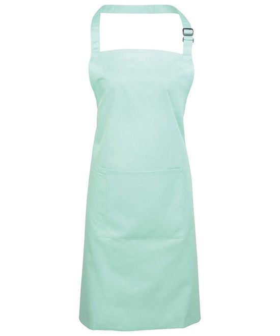 Aqua - Colours bib apron with pocket