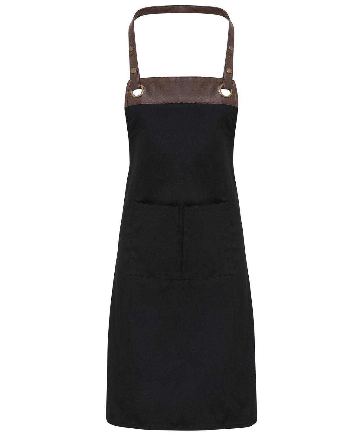 Noir/Marron - Tablier à bavette Espresso