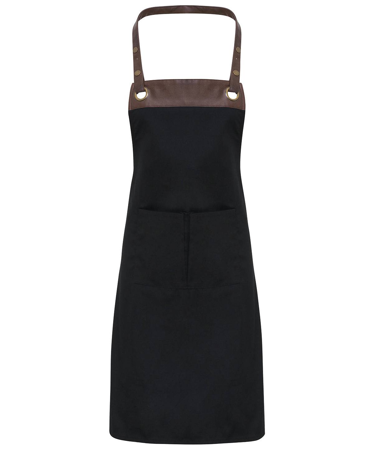 Black/Brown - Espresso bib apron