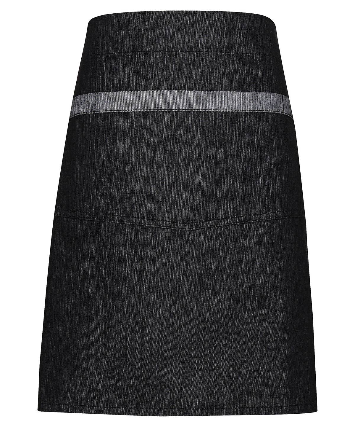 Black Denim - Domain contrast denim waist apron