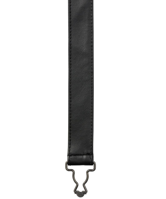 Black Faux Leather - Cross back interchangeable apron straps