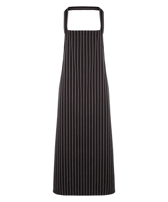 Black/Grey - Striped bib apron