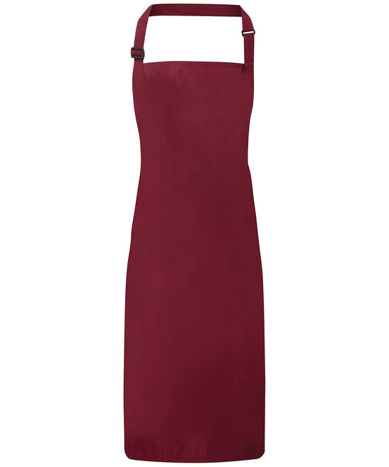 Burgundy - Waterproof bib apron