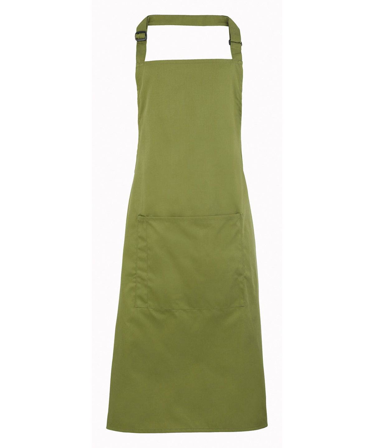 Oasis Green - Colours bib apron with pocket