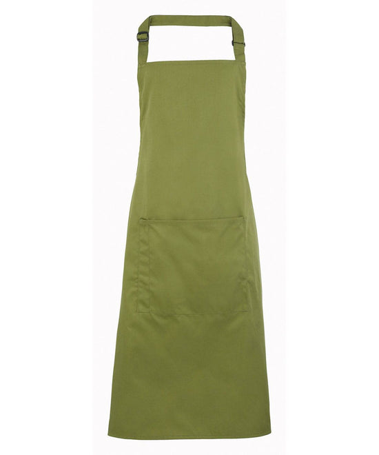 Oasis Green - Colours bib apron with pocket