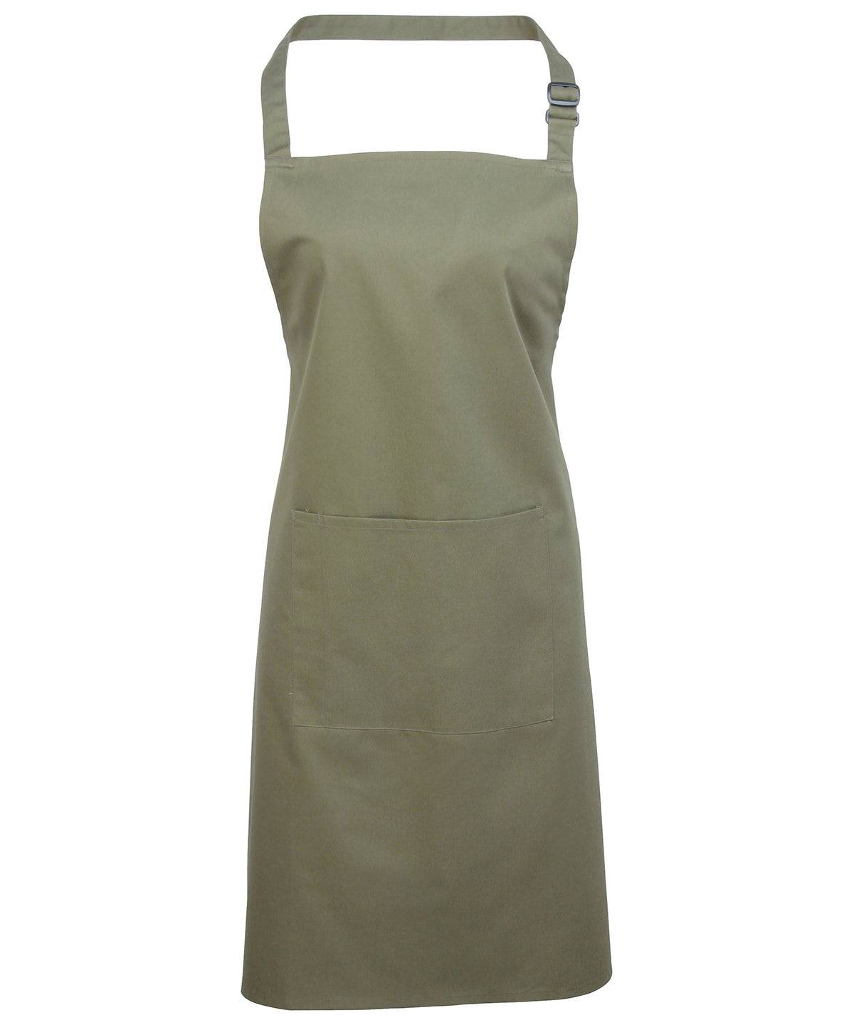 Sage - Colours bib apron with pocket