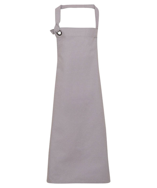 Silver - Calibre heavy cotton canvas bib apron