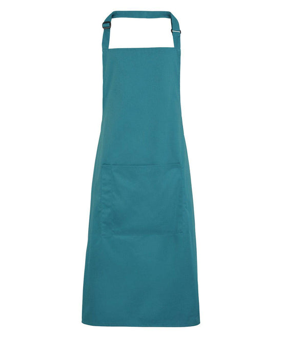 Teal - Colours bib apron with pocket