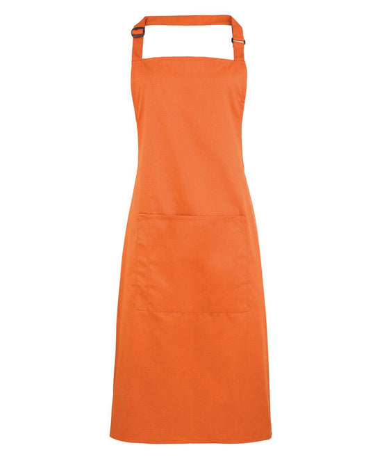 Terracotta - Colours bib apron with pocket