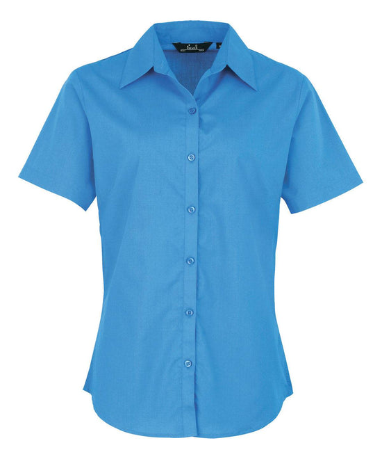 Sapphire - Women's short sleeve poplin blouse