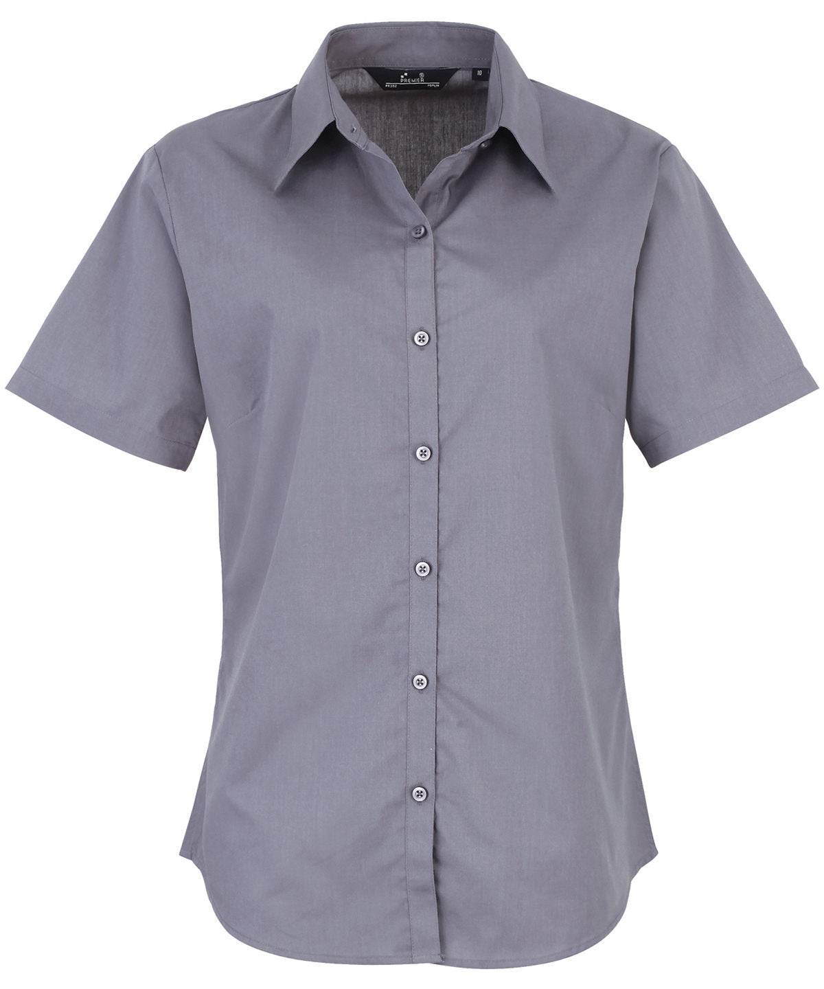 Steel* - Women's short sleeve poplin blouse