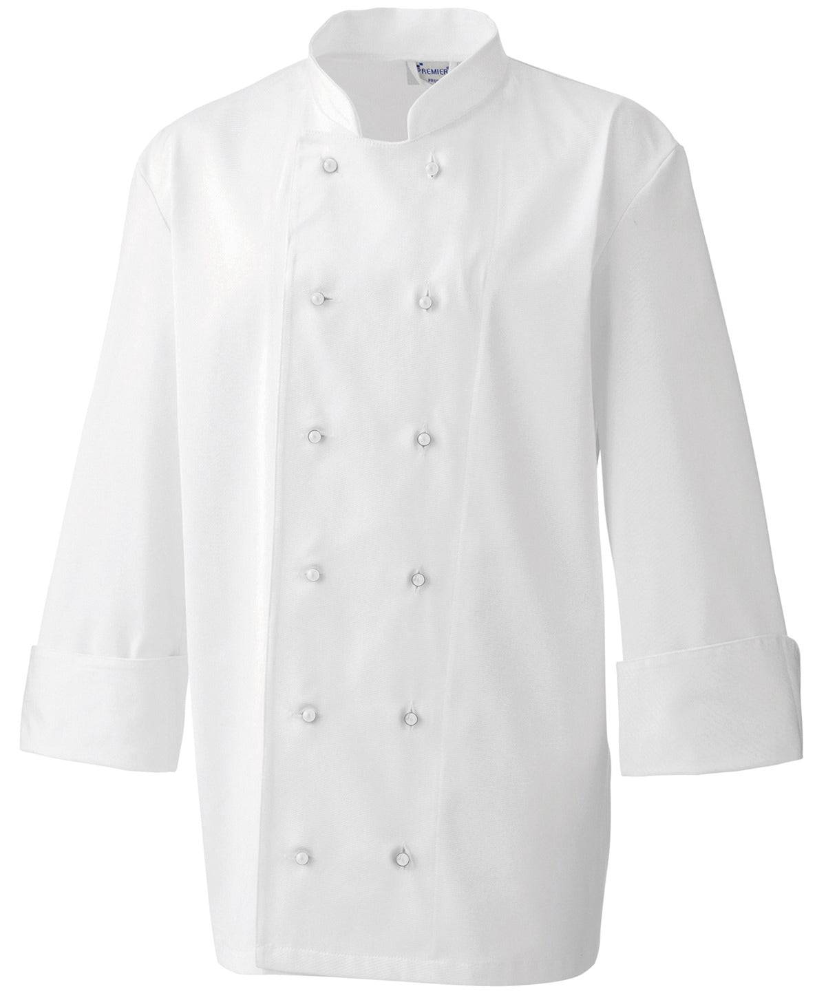 White - Chef's jacket studs