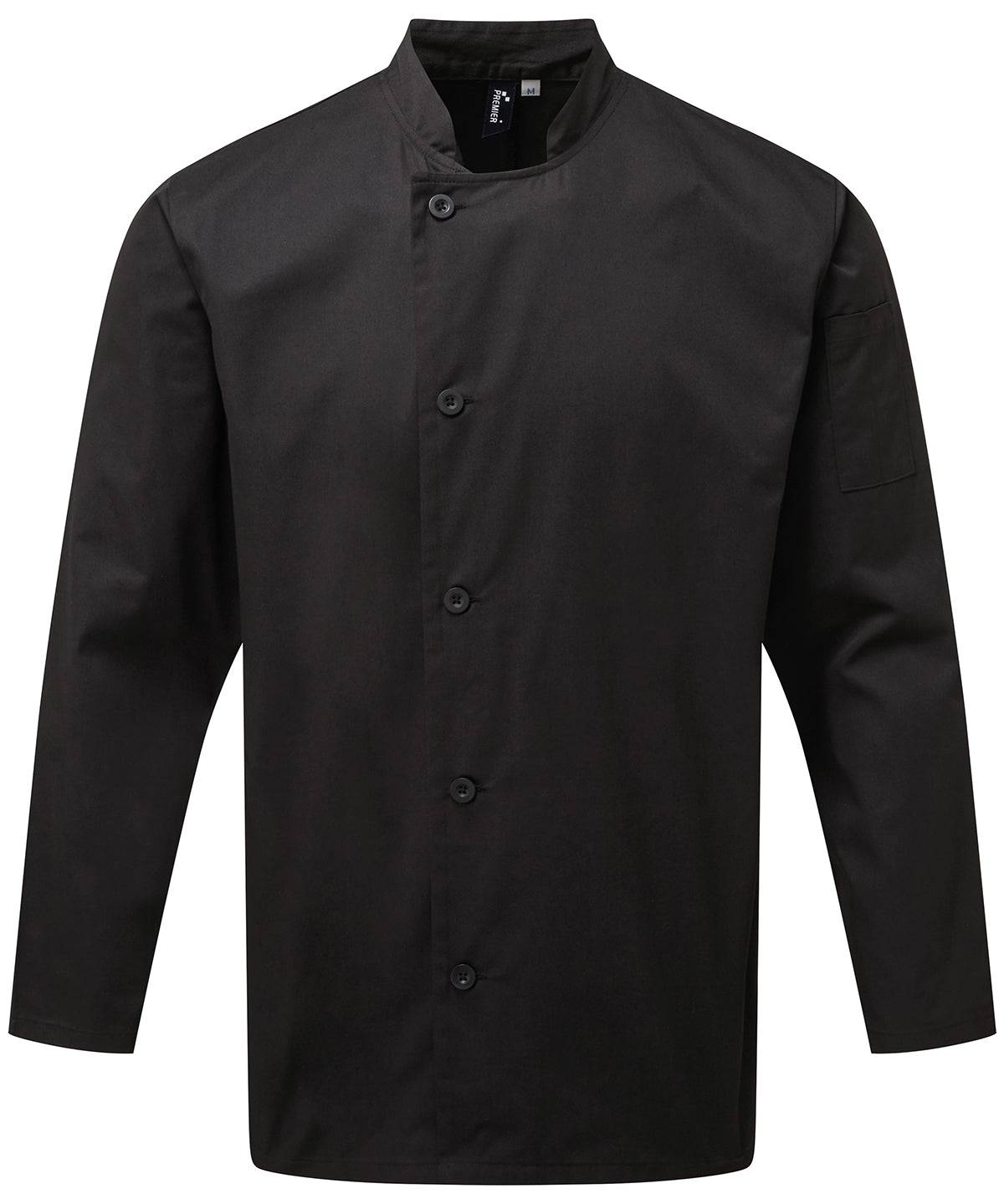 Black - Chef's essential long sleeve jacket