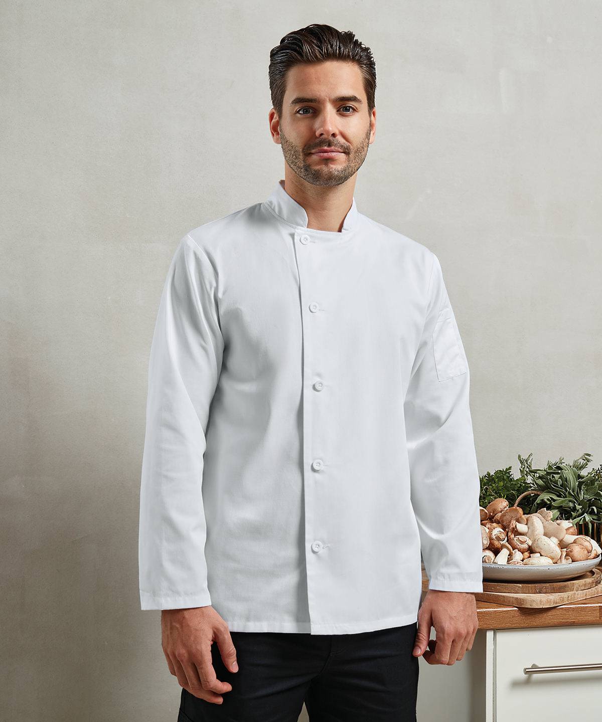 Black - Chef's essential long sleeve jacket