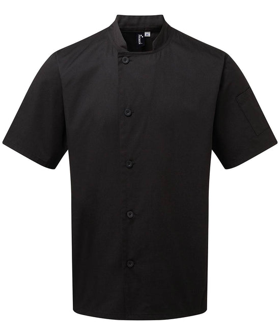 Black - Chef's essential short sleeve jacket