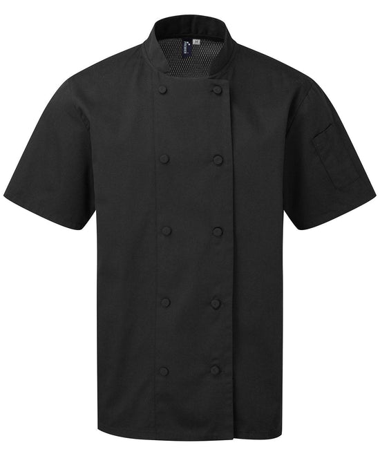 Black - Chefs Coolchecker® short sleeve jacket