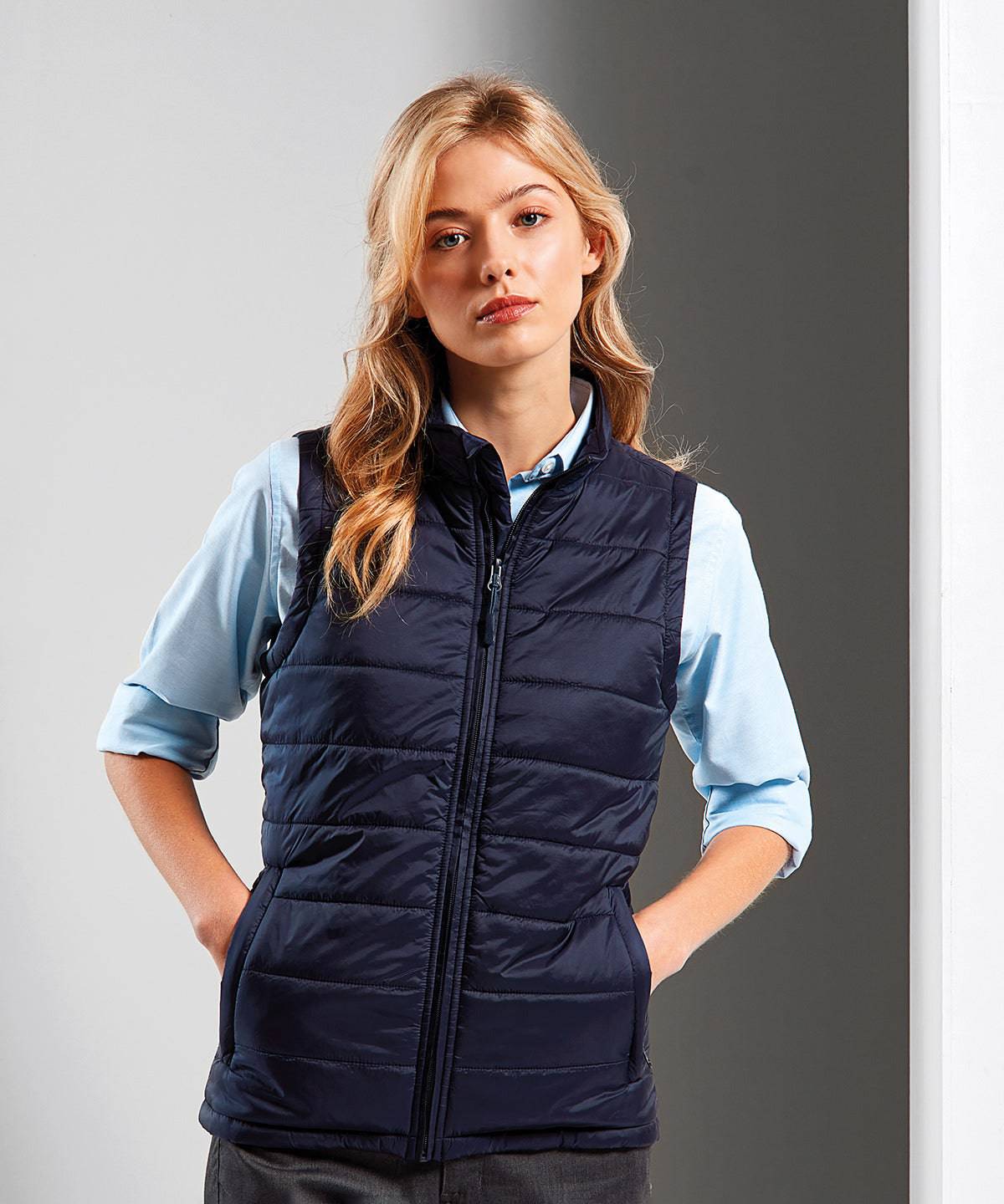 Navy - Women’s ‘Recyclight’ padded gilet