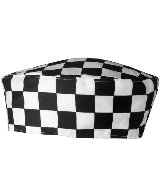 Black/White Check - Chef's skull cap