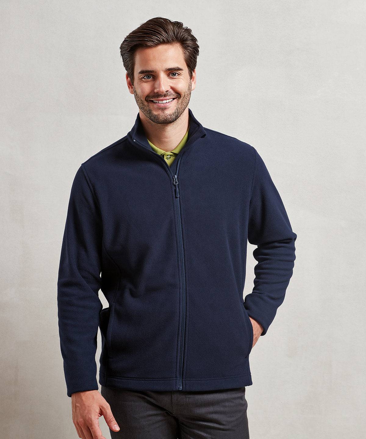 Navy - ‘Recyclight’ full-zip microfleece