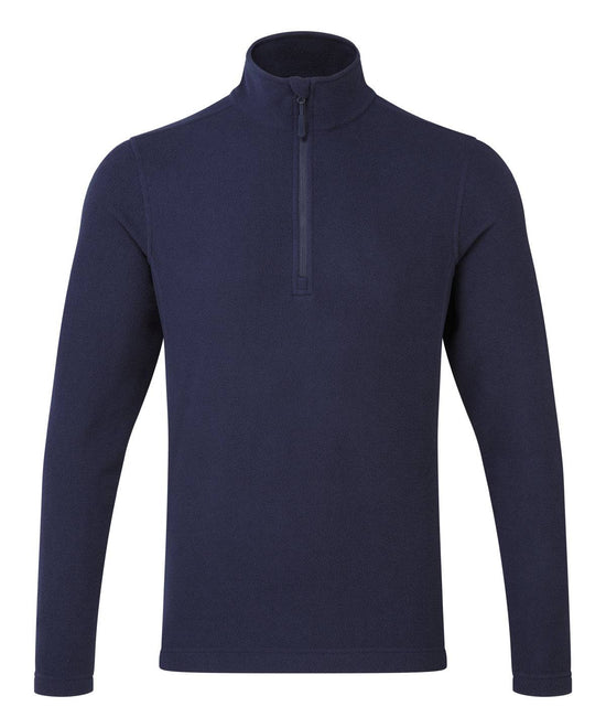 Navy - Unisex ‘Recyclight’ 1/4 zip microfleece