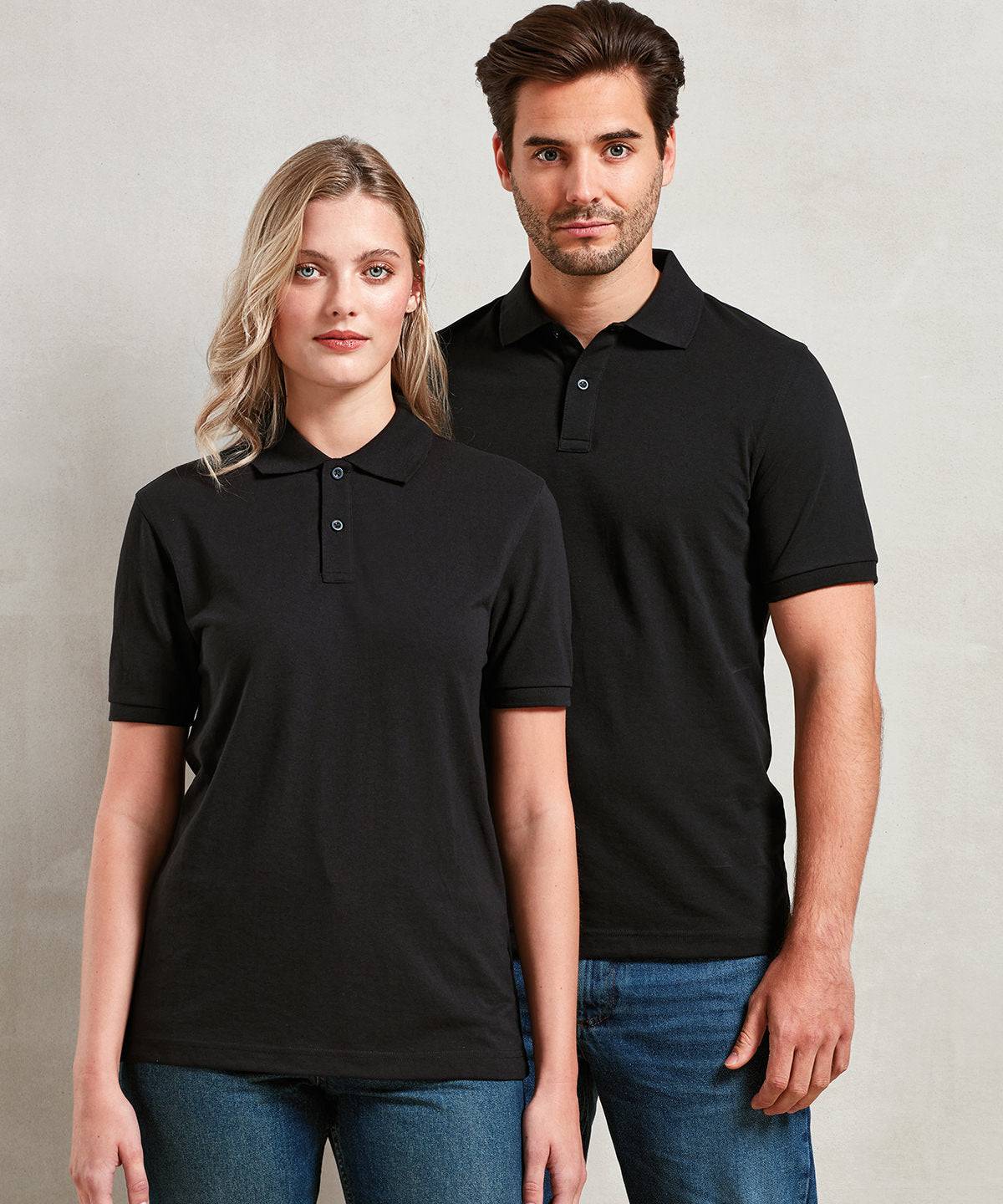 Black - ‘Essential’ unisex short sleeve workwear polo shirt