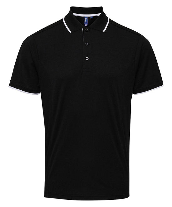 Black/White - Contrast Coolchecker® polo