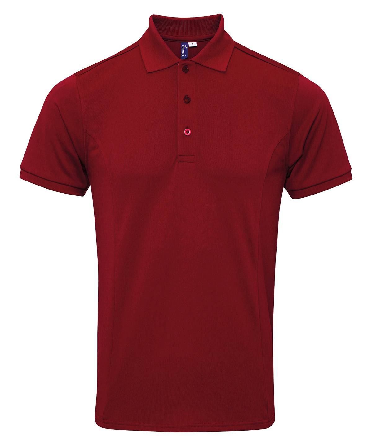 Burgundy - Coolchecker® plus piqué polo