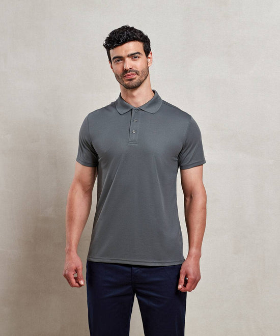 Dark Grey - Men’s Spun Dyed Recycled Polo Shirt