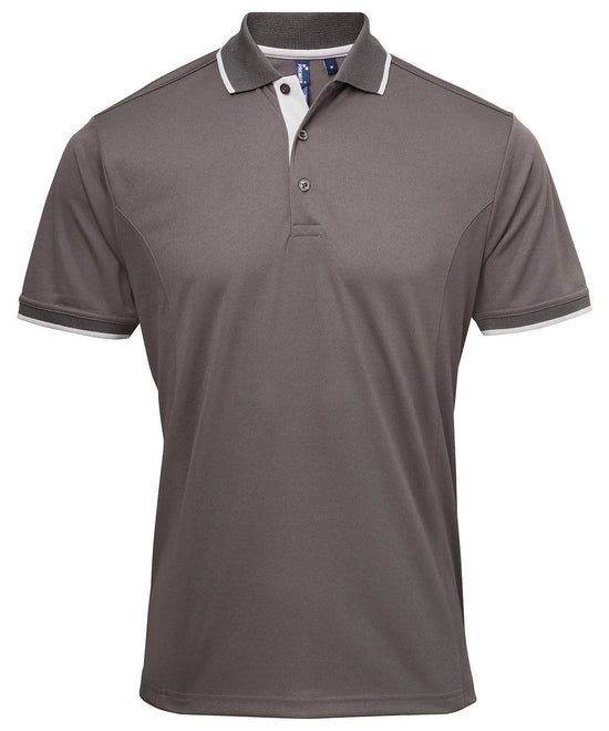 Dark Grey/Silver - Contrast Coolchecker® polo