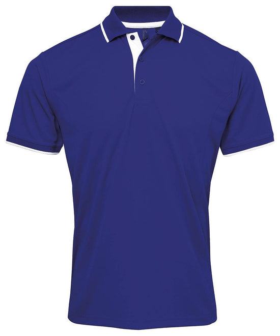 Royal/White - Contrast Coolchecker® polo