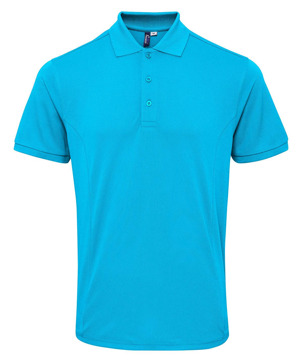 Turquoise - Coolchecker® plus piqué polo