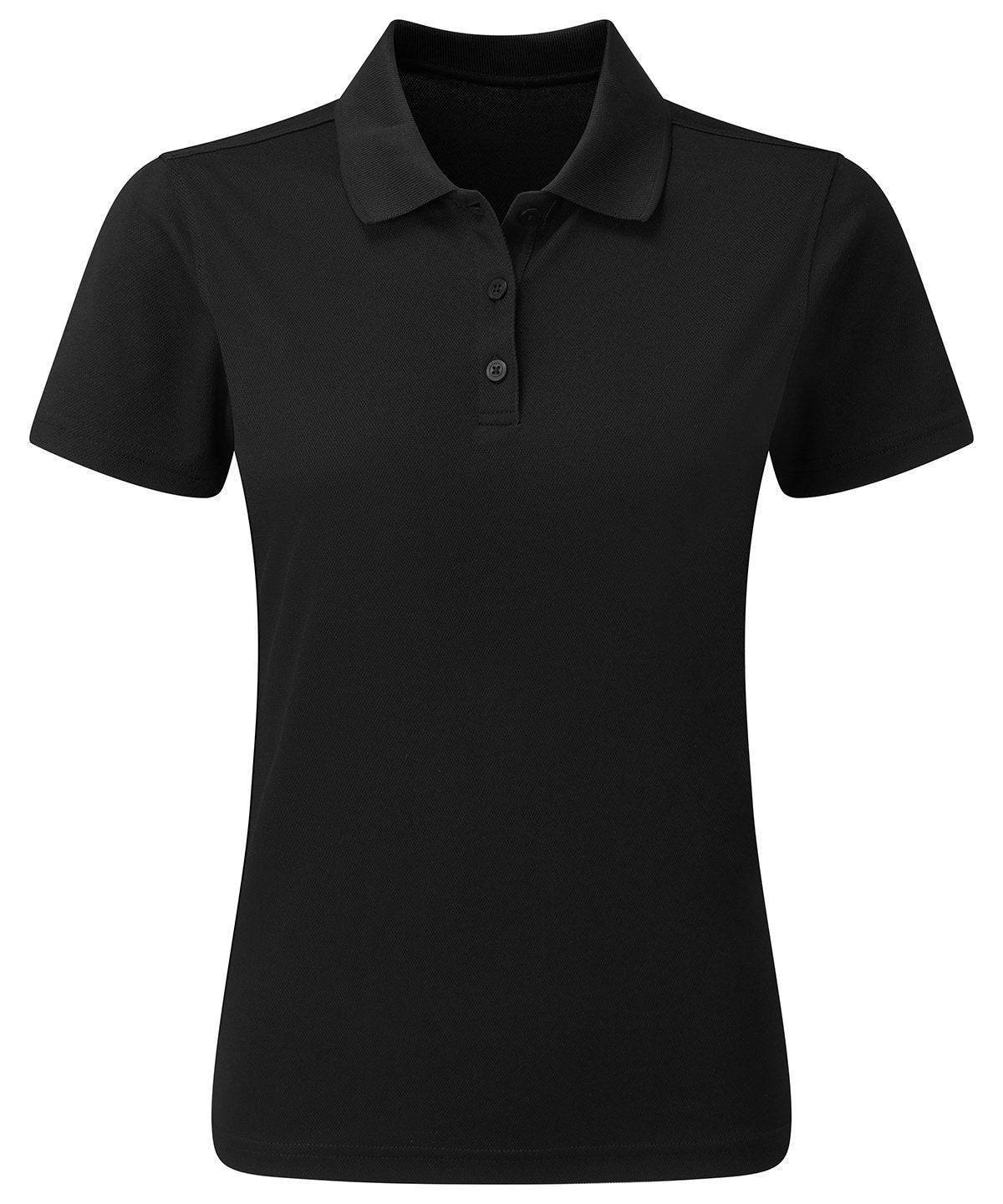 Black - Women’s Spun Dyed Recycled Polo Shirt