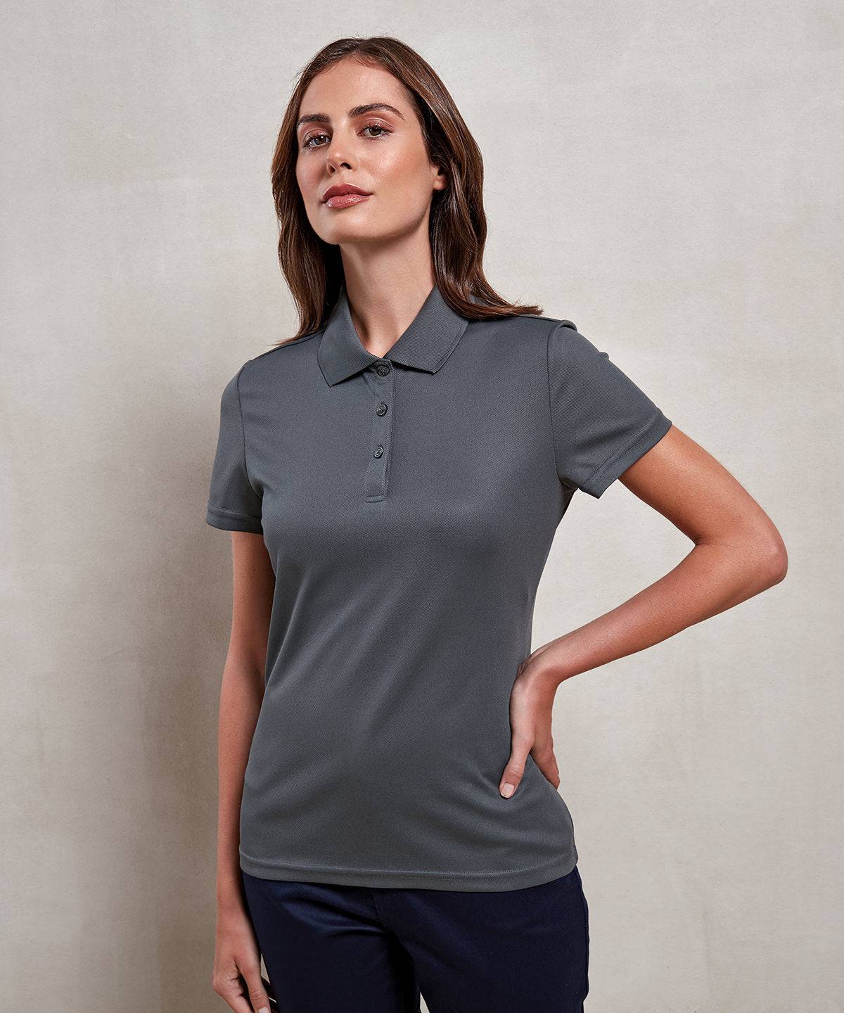 Black - Women’s Spun Dyed Recycled Polo Shirt