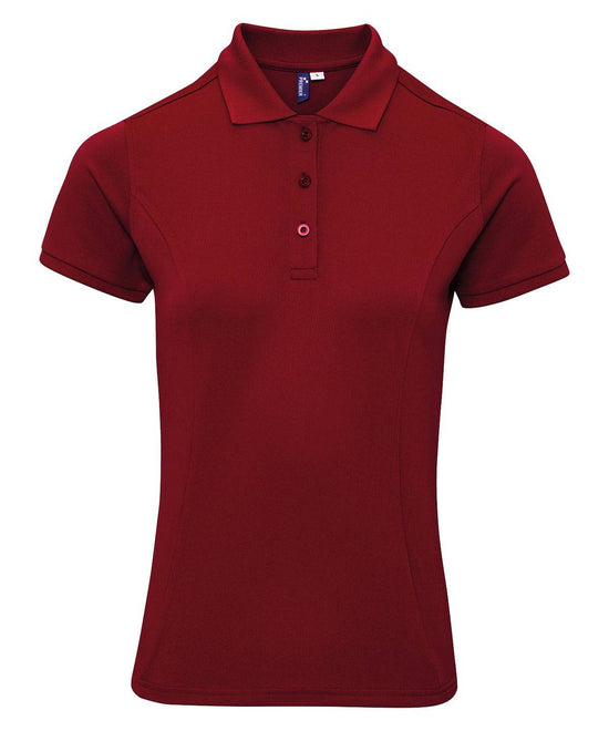 Burgundy - Women's Coolchecker® plus piqué polo