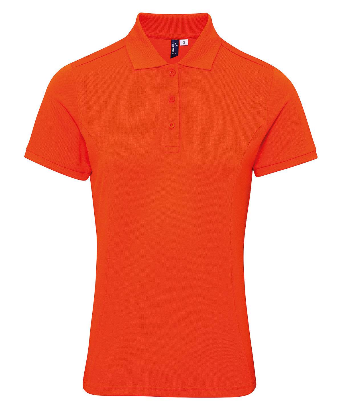 Orange - Women's Coolchecker® plus piqué polo