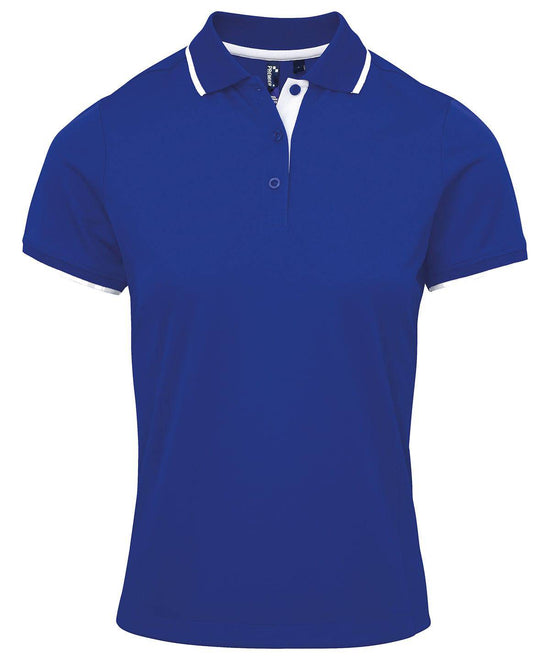 Royal/White - Women's contrast Coolchecker® polo