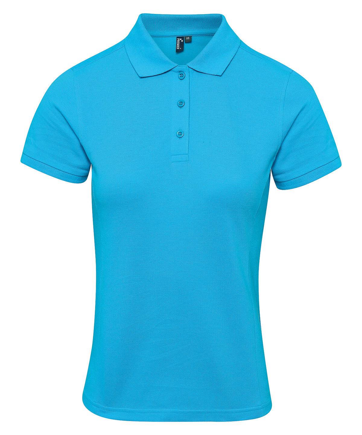 Turquoise - Women's Coolchecker® plus piqué polo