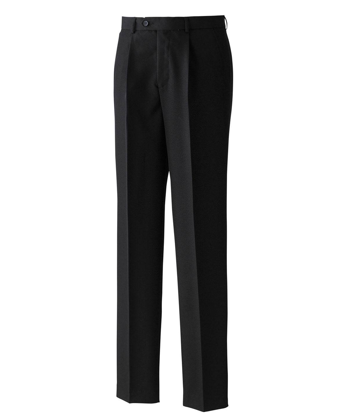 Noir - Pantalon en polyester (pli simple)