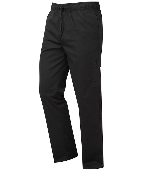 Black - Chef's essential cargo pocket trousers