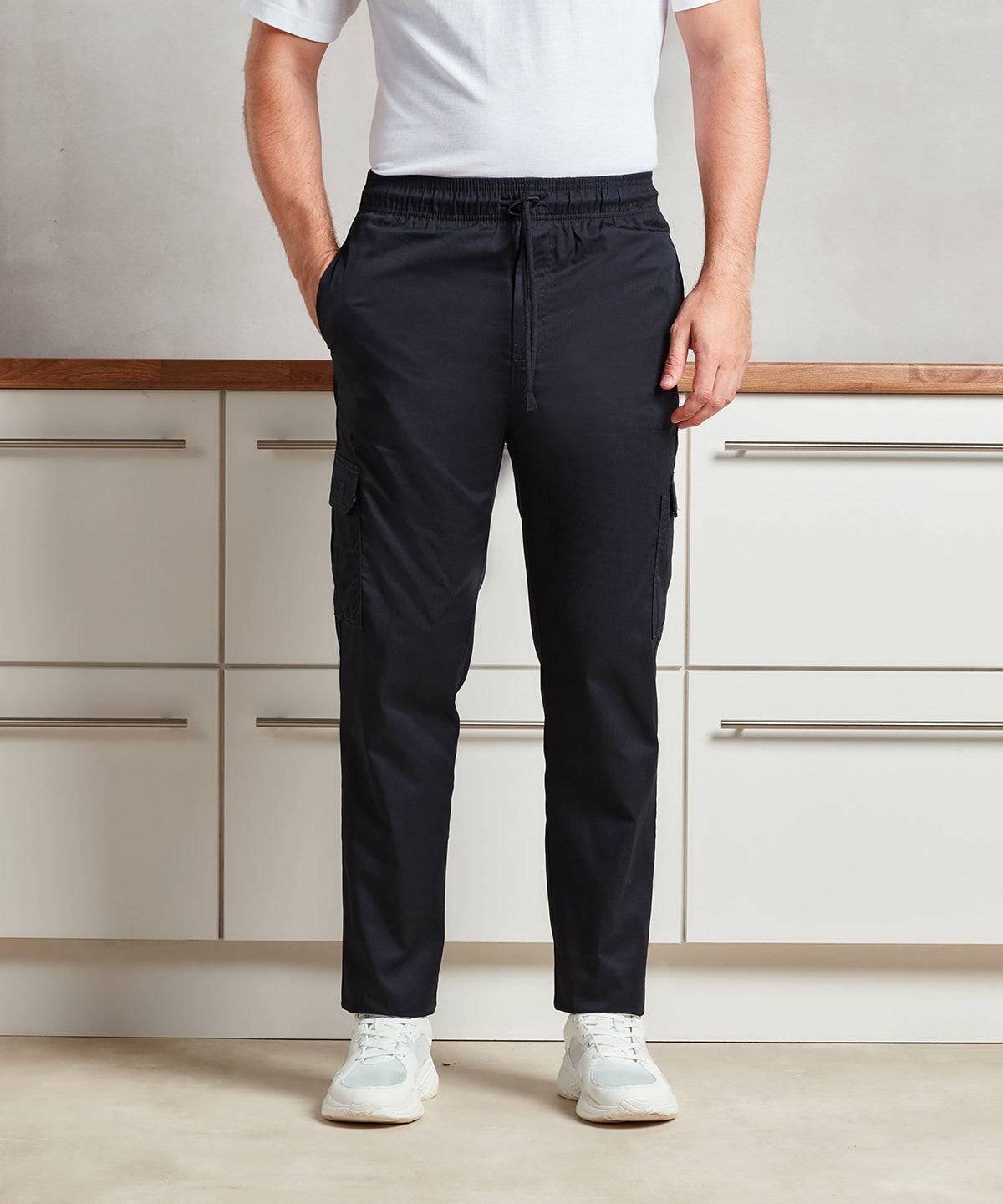 Black - Chef's essential cargo pocket trousers