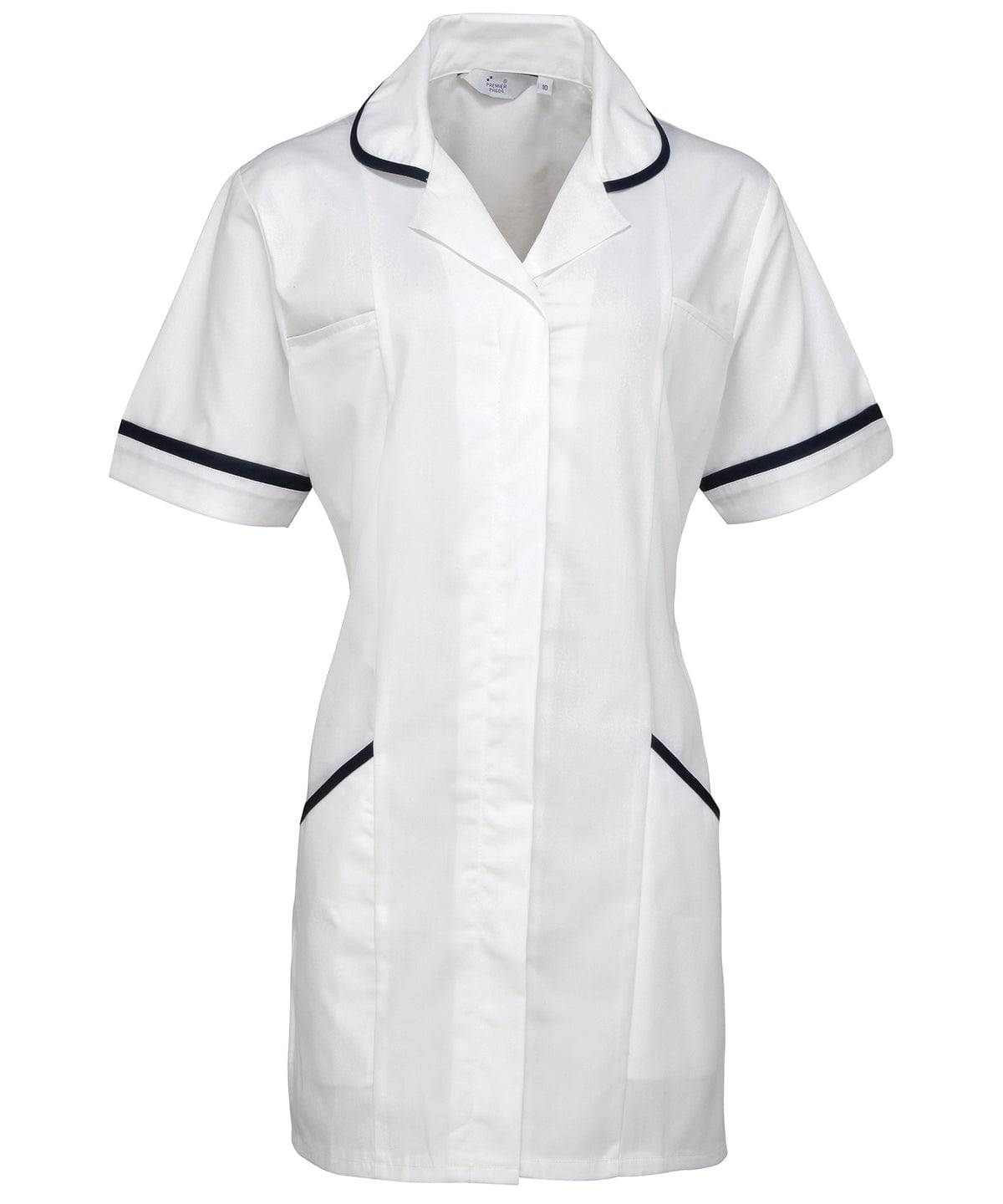 White/Navy - Vitality healthcare tunic