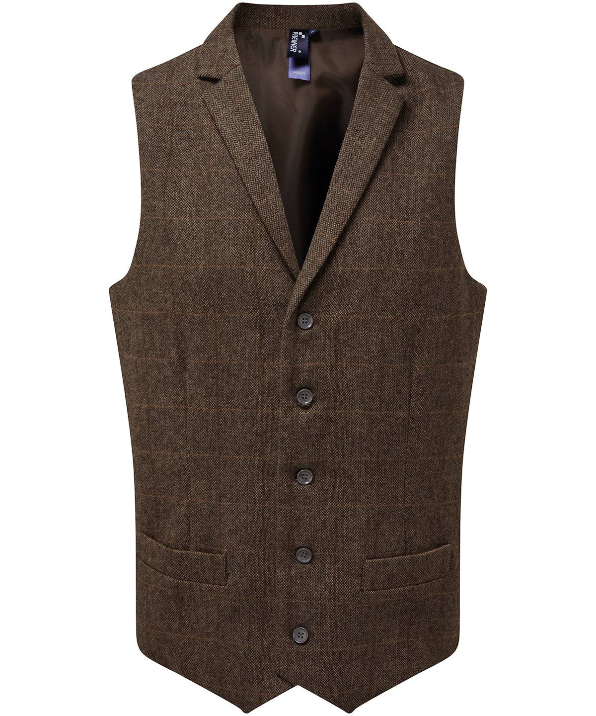 Brown Check - Herringbone waistcoat