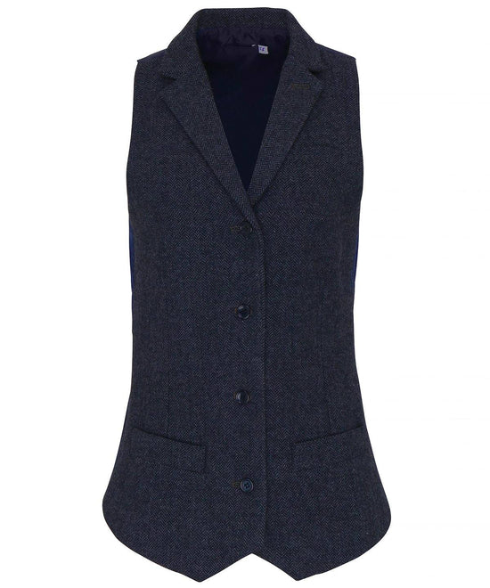 Navy - Women's herringbone waistcoat