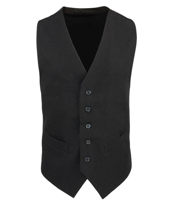 Black - Lined polyester waistcoat