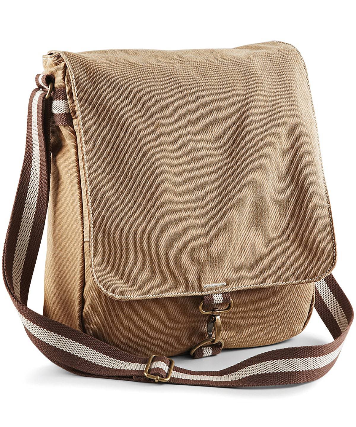 Sahara - Vintage canvas messenger - Garment Supplies ¦ Embroidery & Print Services