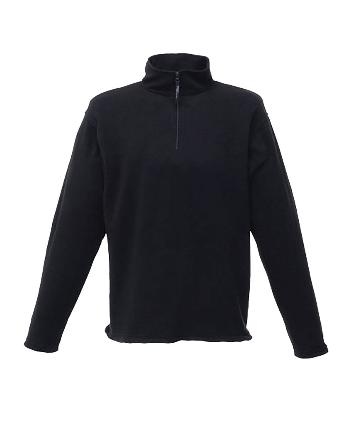 Black - Zip-neck microfleece