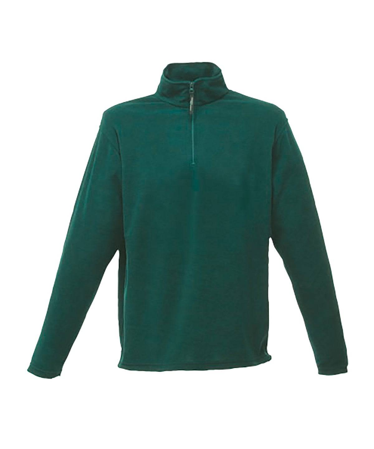 Bottle Green - Zip-neck microfleece