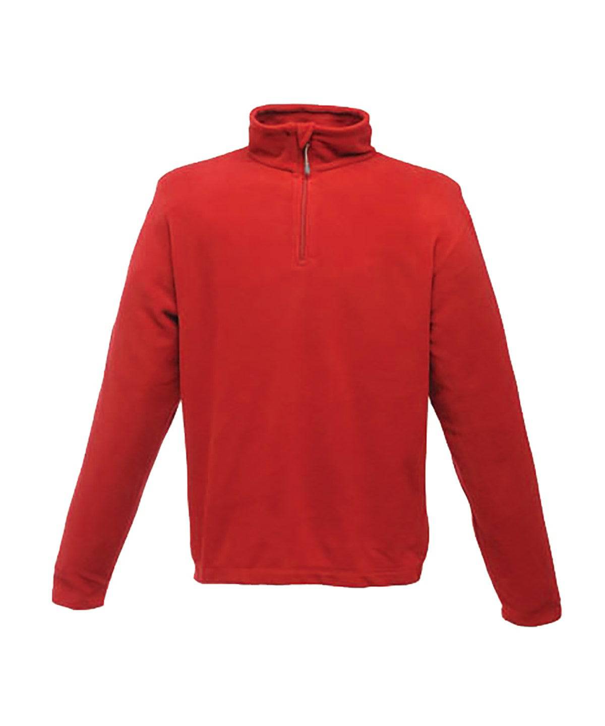 Classic Red - Zip-neck microfleece