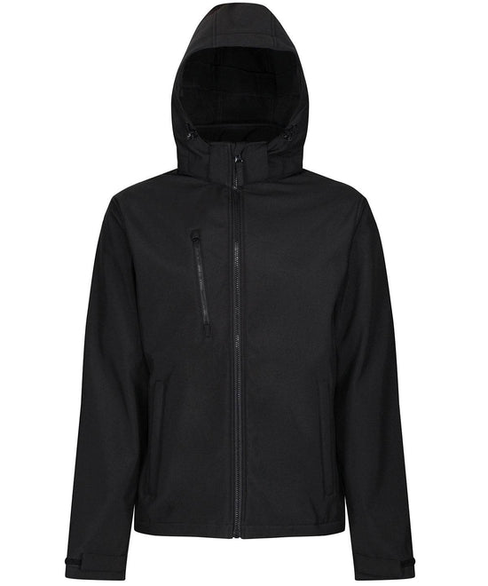 Load image into Gallery viewer, Black - Venturer 3-layer hooded softshell jacket
