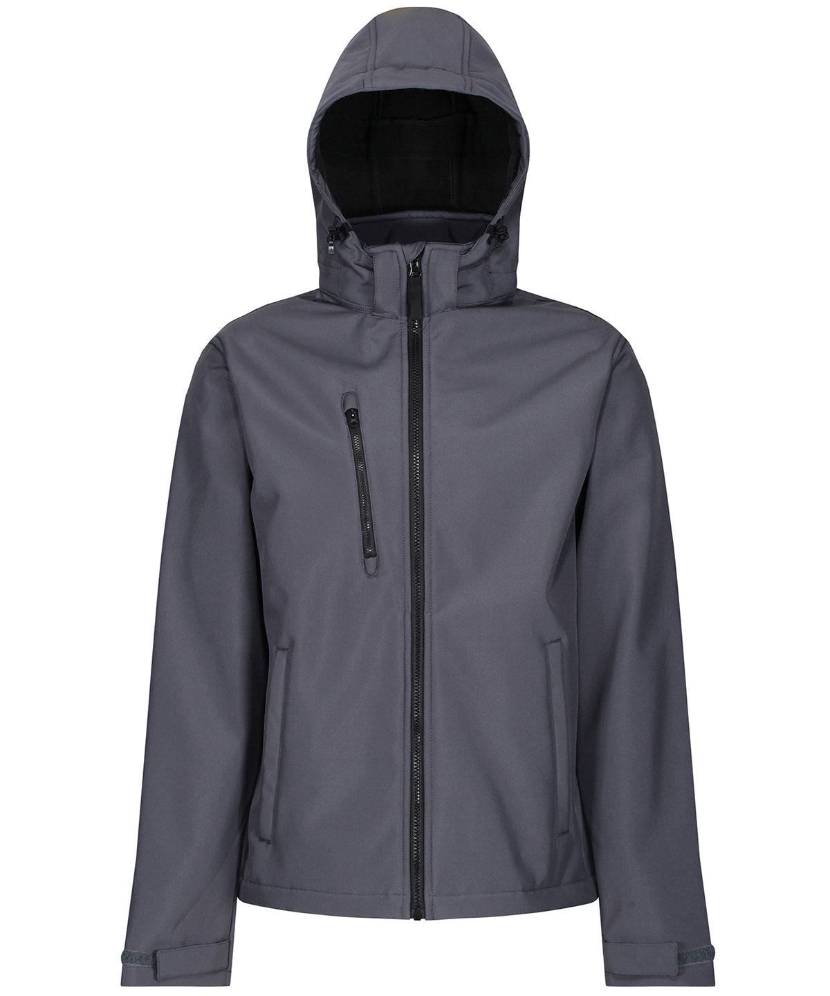 Seal Grey/Black - Venturer 3-layer hooded softshell jacket